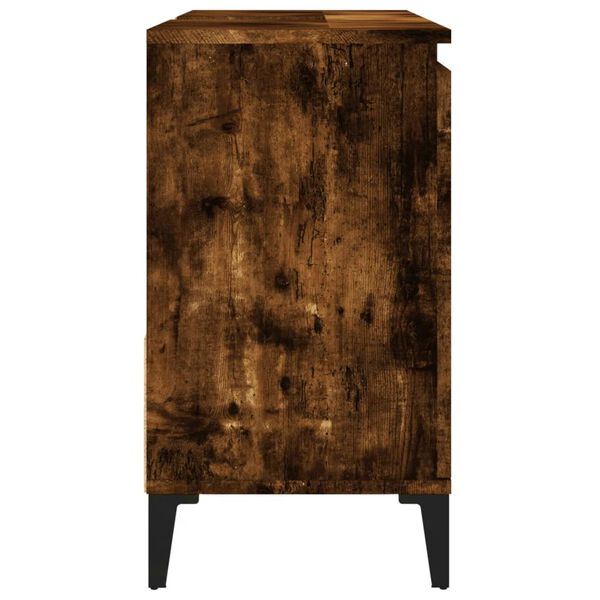 vidaXL Ντουλάπι Μπάνιου Καπνιστή Δρυς 65x33x60 εκ. Επεξεργασμένο Ξύλο