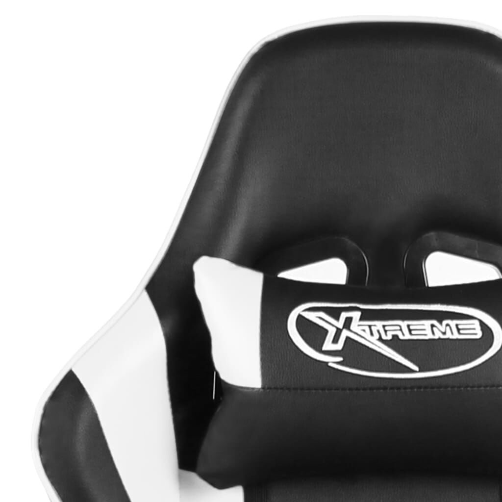 vidaXL Καρέκλα Gaming Περιστρεφόμενη Λευκή PVC