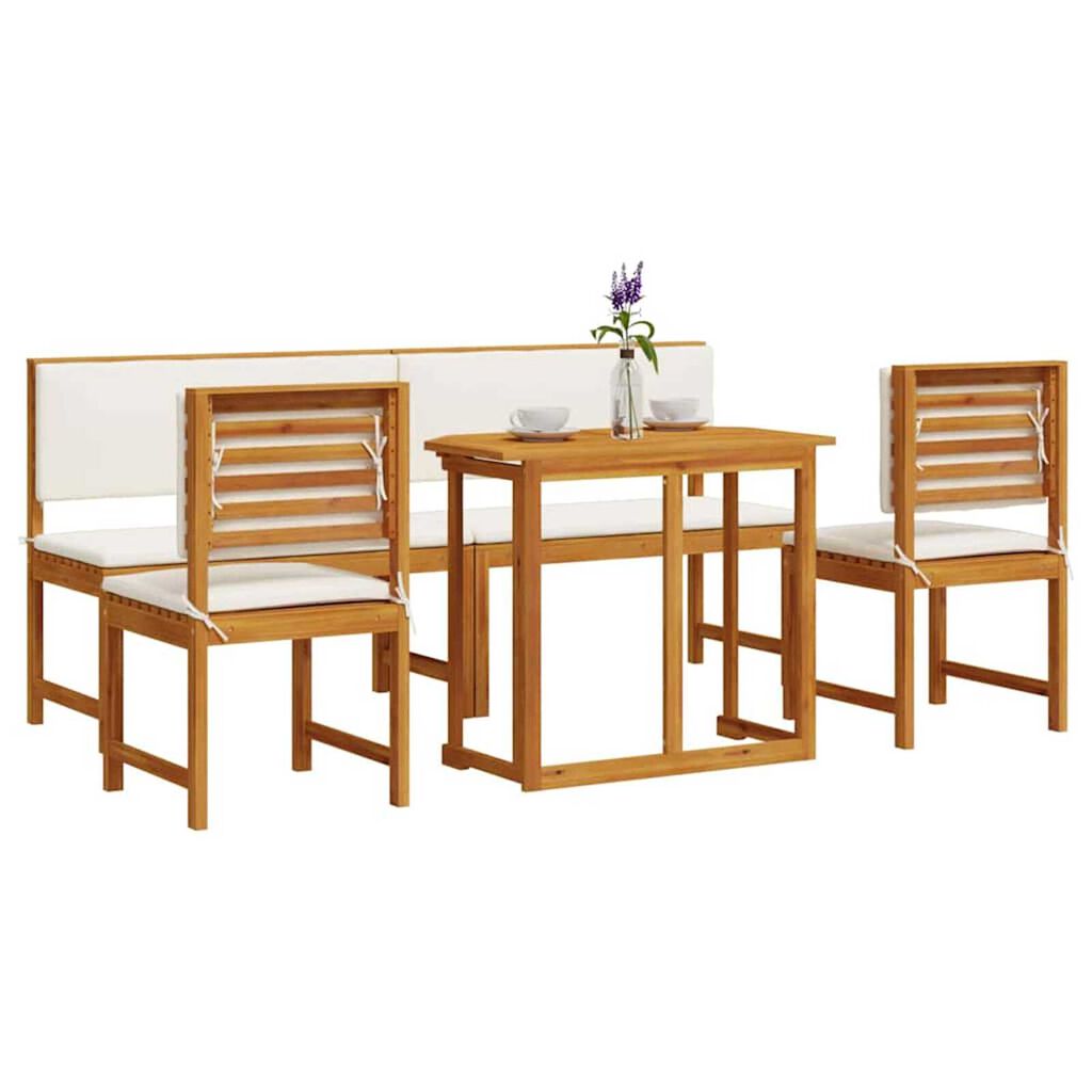 vidaXL Σετ Μπιστρό Κήπου 5 pcs Καφέ Μασίφ ξύλο ακακίας