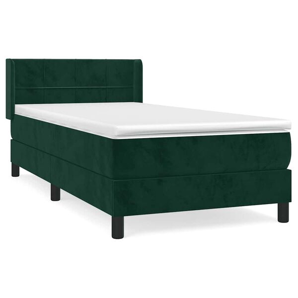 vidaXL &Kappa;&rho;&epsilon;&beta;ά&tau;&iota; Boxspring &mu;&epsilon; &Sigma;&tau;&rho;ώ&mu;&alpha; &Sigma;&kappa;&omicron;ύ&rho;&omicron; &Pi;&rho;ά&sigma;&iota;&nu;&omicron; 90x200 &epsilon;&kappa;. &Beta;&epsilon;&lambda;&omicron;ύ&delta;&iota;&nu;&omicron;