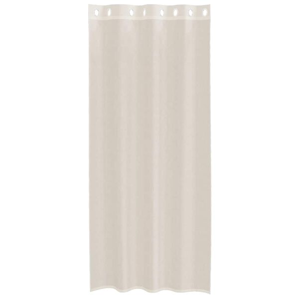vidaXL Κουρτίνες Voile με ροδέλες 2 τεμάχια Κρεμ 140x245 εκ.
