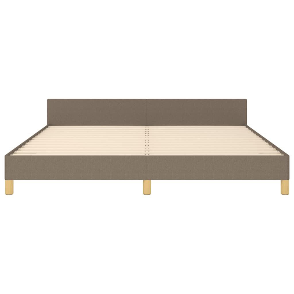 vidaXL Σκελετός Κρεβατιού Χωρίς Στρώμα Taupe 160x200 εκ. Υφασμάτινο