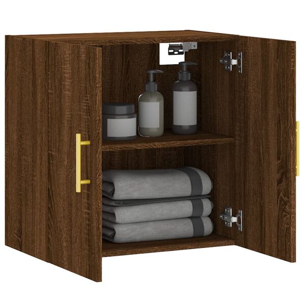 vidaXL Ντουλάπι Τοίχου Καφέ Δρυς 60 x 31 x 60 εκ. Επεξεργασμένο Ξύλο