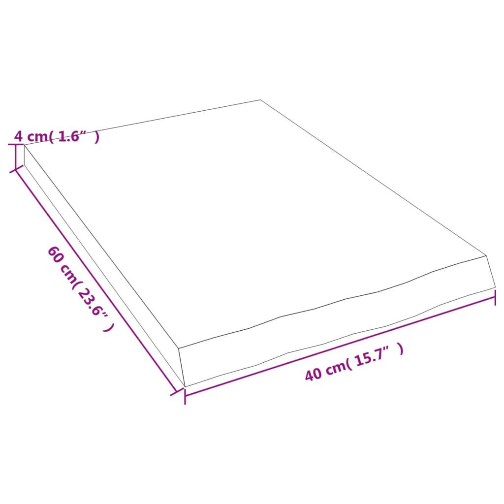 vidaXL Ράφι Τοίχου Σκούρο Καφέ 40x60x(2-4) εκ. Επεξ. Μασίφ Ξύλο Δρυός