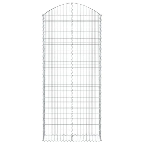 vidaXL Συρματοκιβώτιο Τοξωτό 100x30x220/240εκ. από Γαλβανισμένο Χάλυβα