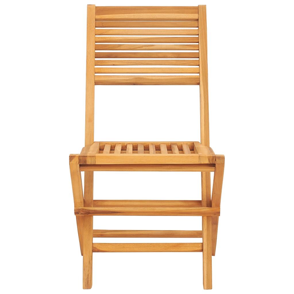 vidaXL Καρέκλες Κήπου Πτυσσόμενες 2 τεμ. 47x62x90 εκ. Μασίφ Ξύλο Teak