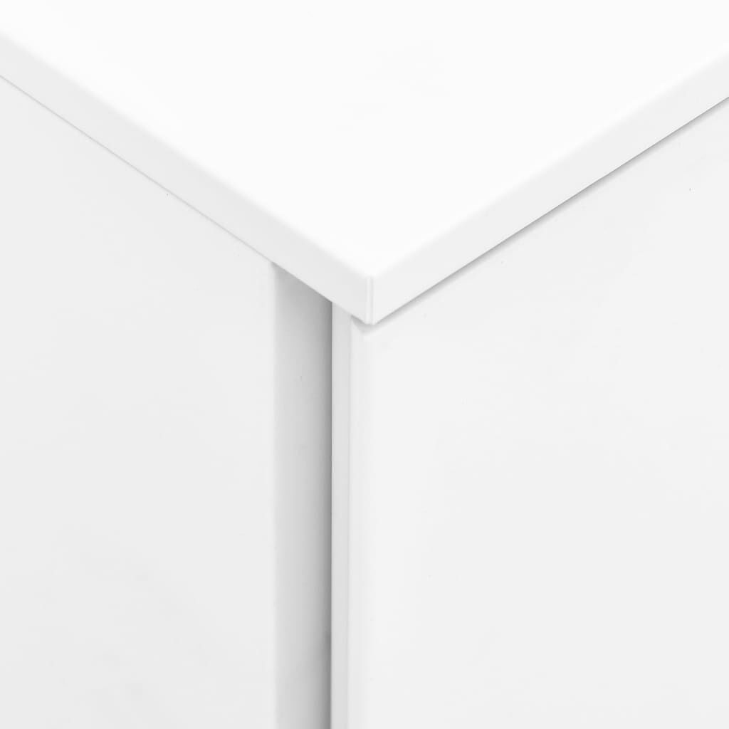vidaXL Αρχειοθήκη Φορητή Λευκή 39 x 45 x 67 εκ. Ατσάλινη