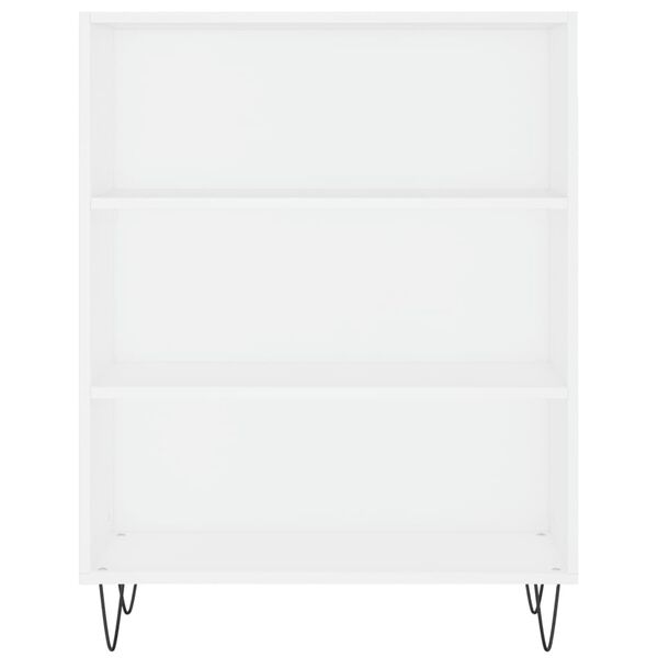 vidaXL Βιβλιοθήκη Λευκή 69,5 x 32,5 x 90 εκ. από Επεξεργασμένο Ξύλο