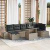 vidaXL Σετ Καναπέ Κήπου 8 pcs Ανοιχτό γκρι συνθετικό ρατάν