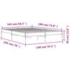 vidaXL Πλαίσιο Κρεβατιού Μαύρο 140 x 190 εκ. Επεξ. Ξύλο & Μέταλλο