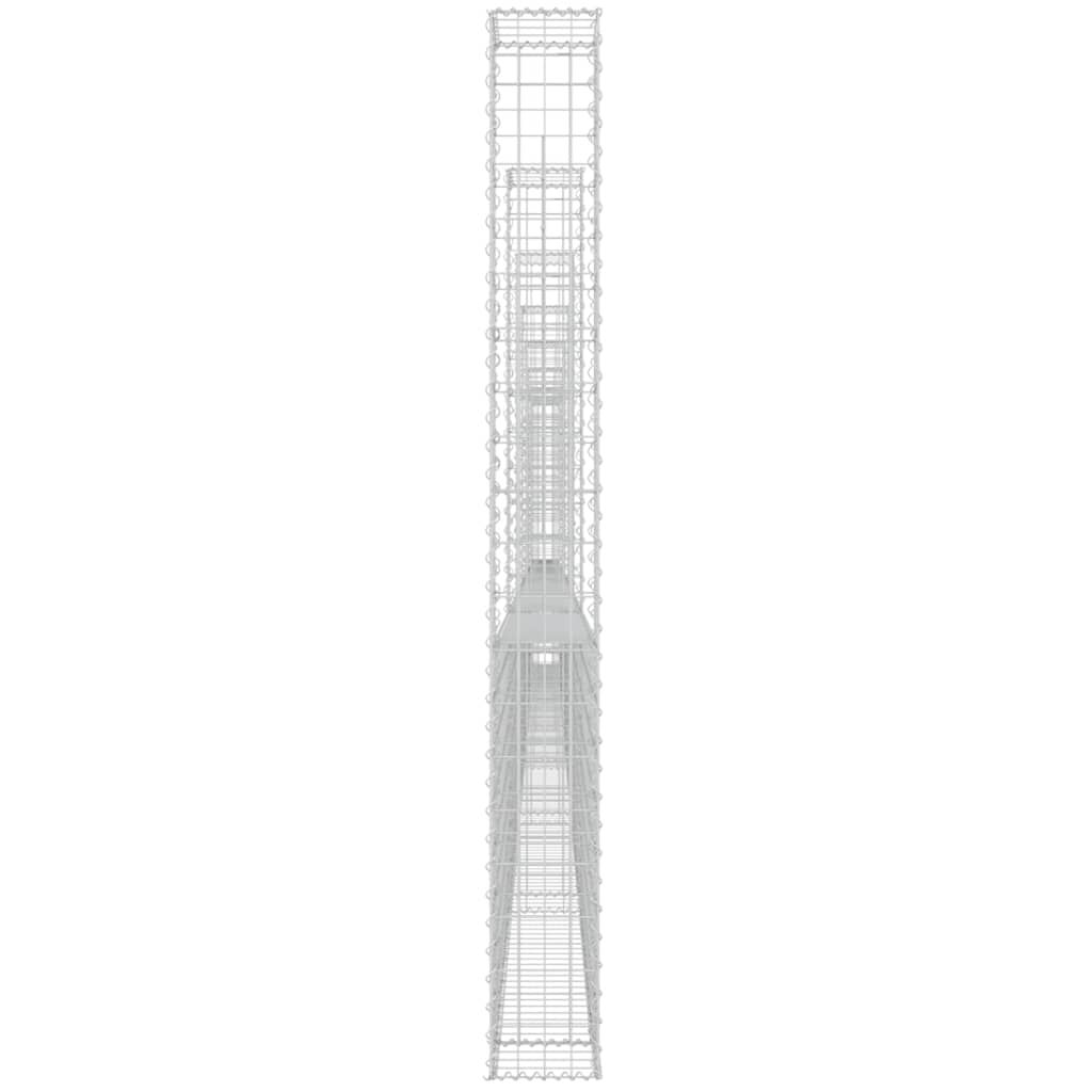 vidaXL Συρματοκιβώτιο σε U Σχήμα με 8 Στύλους 860x20x200 εκ. Σιδερένιο