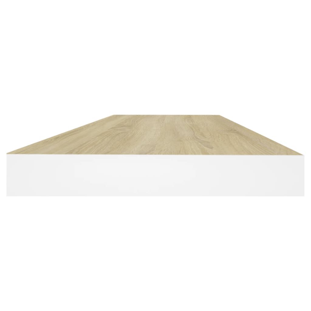 vidaXL Ράφι Τοίχου Δρυς/Άσπρο 60x23,5x3,8 εκ. MDF