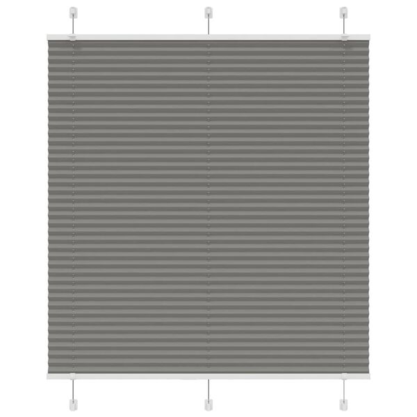 vidaXL Πλισέ περσίδα Ανθρακί 120x100 cm Πλάτος υφάσματος 119,4 cm