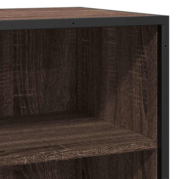 vidaXL Sideboard καφέ δρυς 68x35x76 cm Κατασκευασμένο ξύλο και μέταλλο