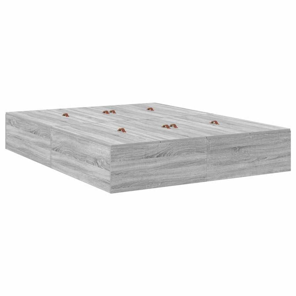 vidaXL Σκελετός Κρεβατιού Γκρι sonoma 190 x 135 x 31.5 εκ.