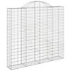 vidaXL Συρματοκιβώτια Τοξωτά 6 τεμ. 200x50x180/200 εκ. Γαλβαν. Ατσάλι