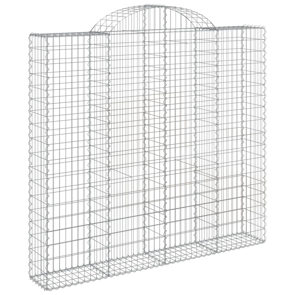 vidaXL Συρματοκιβώτια Τοξωτά 6 τεμ. 200x50x180/200 εκ. Γαλβαν. Ατσάλι