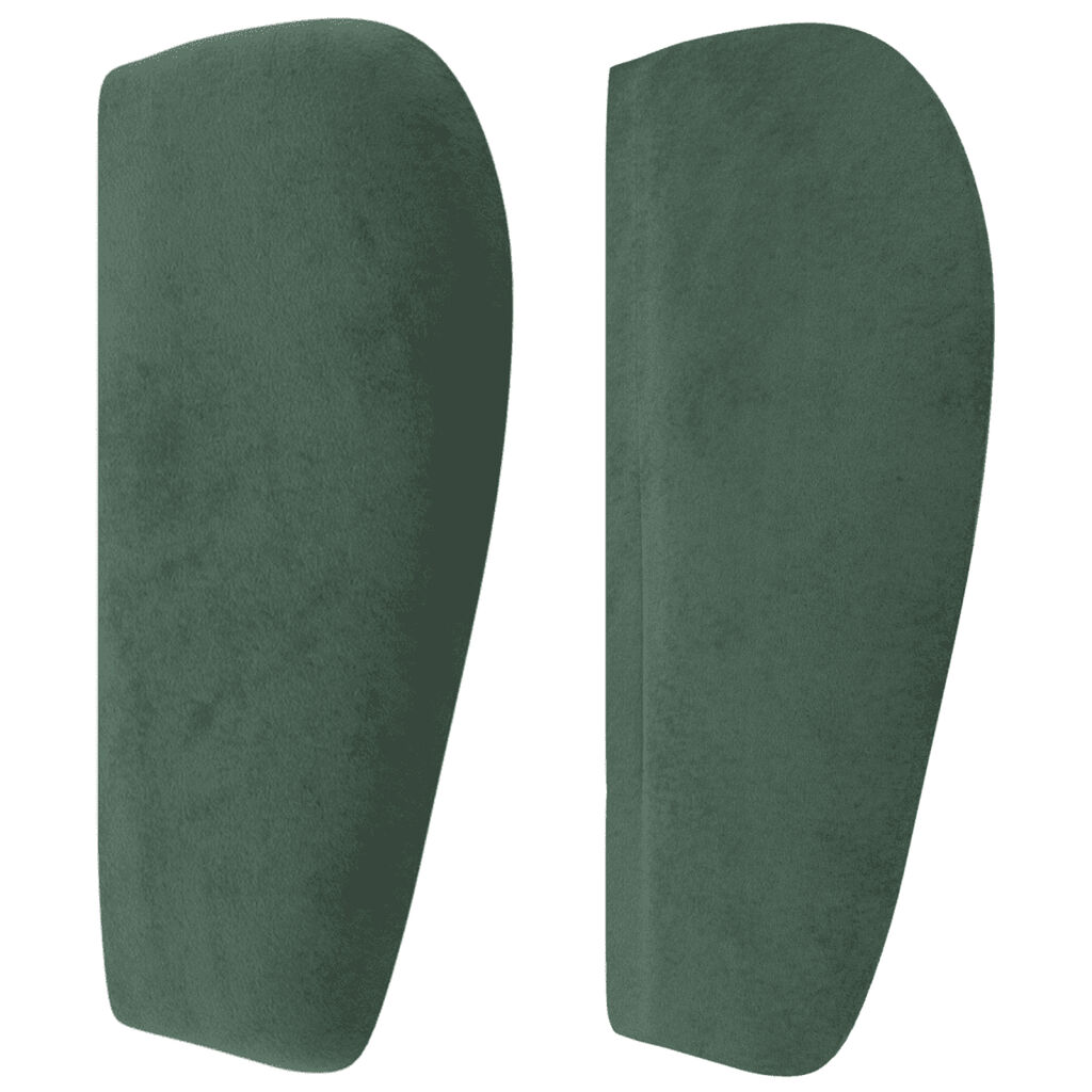 vidaXL Κρεβάτι Boxspring με Στρώμα Σκούρο Πράσινο 100x200εκ. Βελούδινο