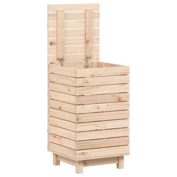 vidaXL Καλάθι Ρούχων 44x44x76 εκ. από Μασίφ Ξύλο Πεύκου