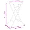 vidaXL Τραπέζι Κήπου Ανθρακί 50 x 50 x 72 cm Ατσάλι