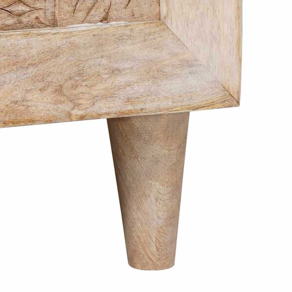 vidaXL Τραπεζάκι σαλονιού Μπεζ 80 x 50 x 40 cm Μασίφ ξύλο μάνγκο