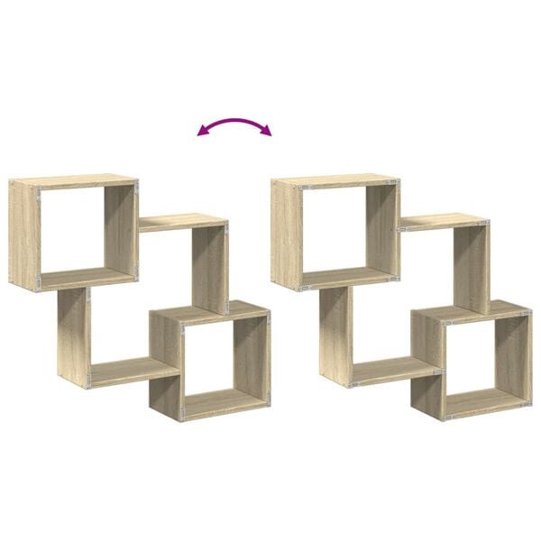 vidaXL Ντουλάπι Τοίχου Sonoma Δρυς 78x18x71 εκ. από Επεξεργασμένο Ξύλο