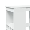 vidaXL Τραπέζι Μπαρ με Ράφια Λευκό 90x47,5x103,5 εκ. Επεξεργ. Ξύλο
