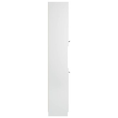 vidaXL Ντουλάπι Μπάνιου Λευκό 32 x 34 x 188,5 εκ. Επεξεργασμένο Ξύλο