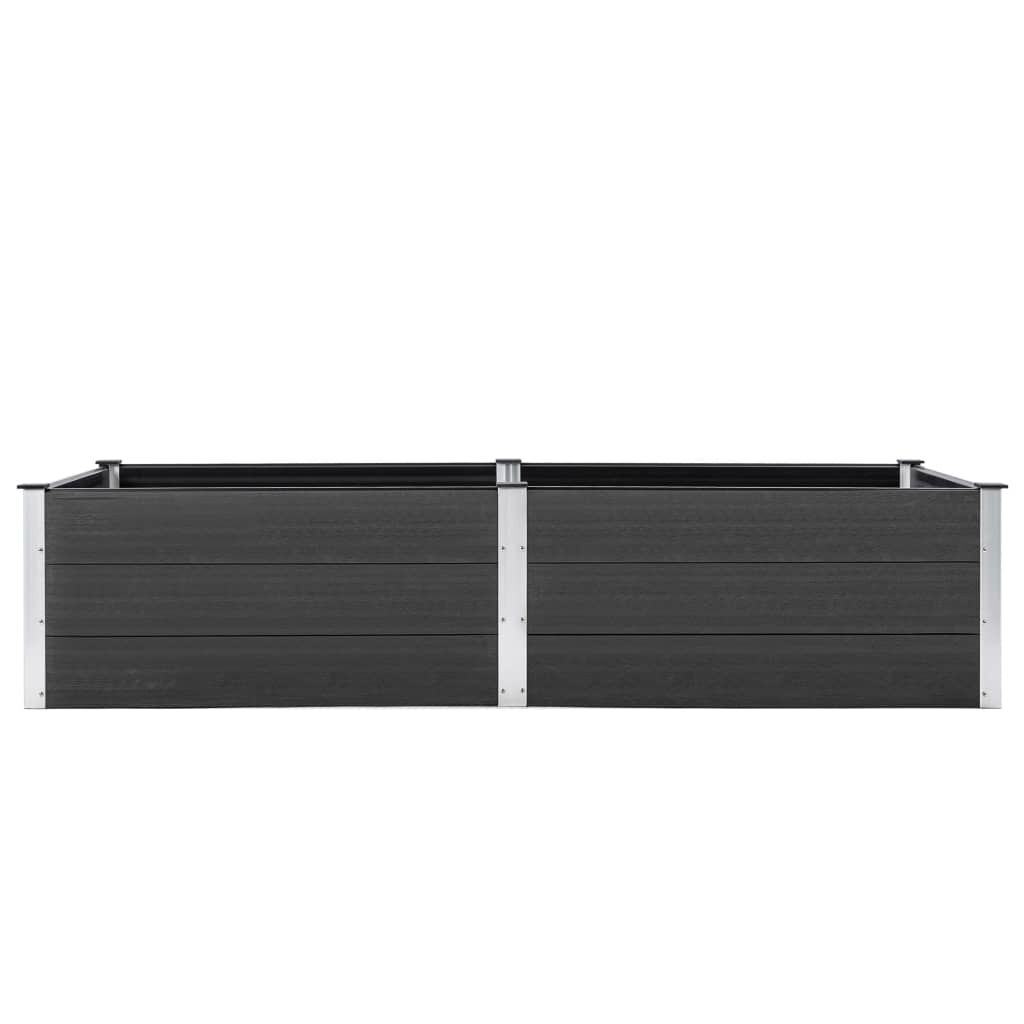 vidaXL Ζαρντινιέρα Υπερυψωμένη Γκρι 250 x 100 x 54 εκ. από WPC