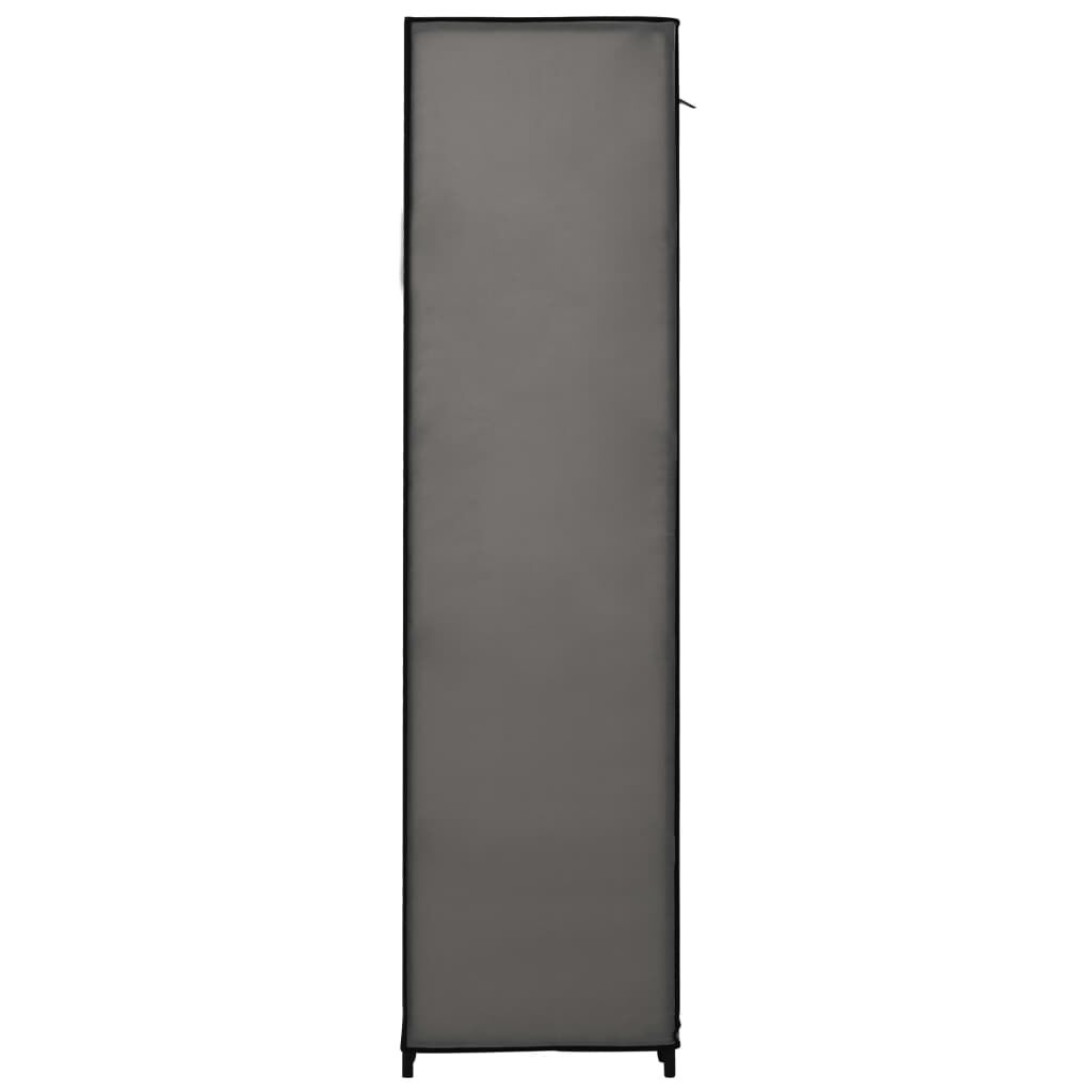 vidaXL Ντουλάπα με Ράφια / Σωλήνες Γκρι 150x45x176 εκ. Υφασμάτινη