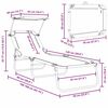 vidaXL Ξαπλώστρα 2-πρόσωπο 2 pcs Taupe 58 x 188 x 77 εκ. ύφασμα