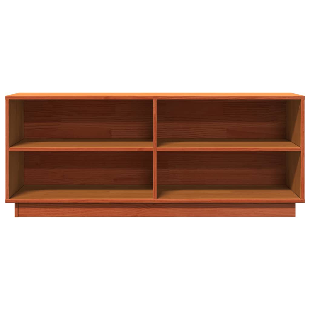 vidaXL Παπουτσοθήκη Καφέ Κεριού 110 x 34 x 45 εκ. Μασίφ Ξύλο Πεύκου