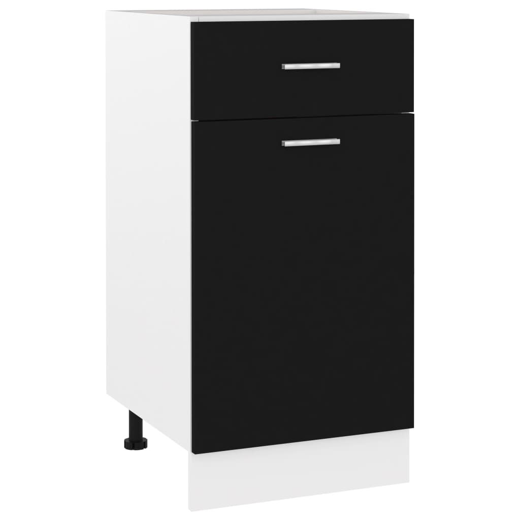 vidaXL Ντουλάπι με Συρτάρι Lyon Μαύρο 40x46x81,5 εκ. Επεξ. Ξύλο