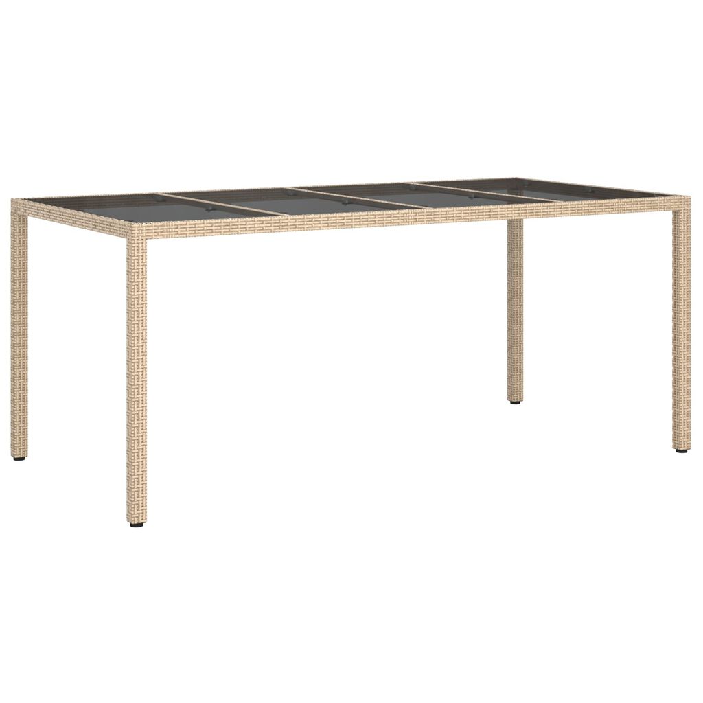 vidaXL Τραπεζάκι Κήπου Μπεζ 190x90x75 εκ Πολυ Ράτα