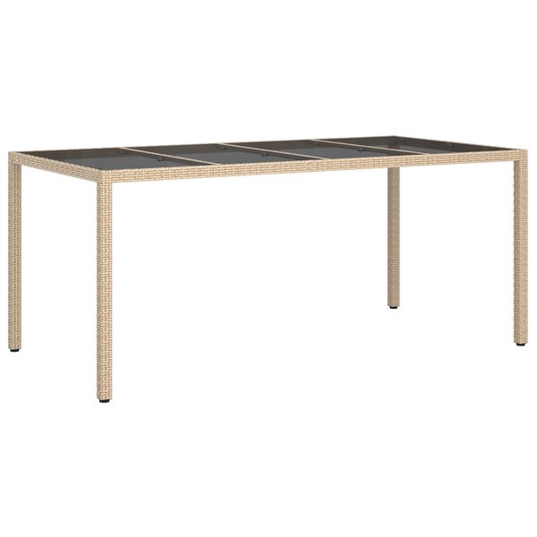 vidaXL Τραπεζάκι Κήπου Μπεζ 190x90x75 εκ Πολυ Ράτα