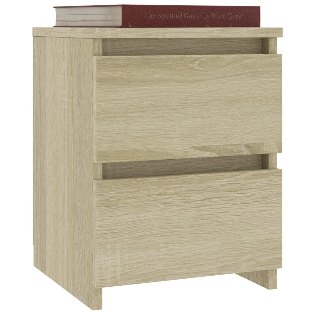vidaXL Κομοδίνα 2 τεμ. Sonoma Δρυς 30 x 30 x 40 εκ. από Επεξ. Ξύλο