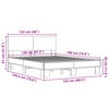 vidaXL Πλαίσιο Κρεβατιού Sonoma Δρυς 120x190 εκ. Επεξ. Ξύλο & Μέταλλο