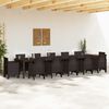 vidaXL Τραπέζι Κήπου Καφέ 400 x 100 x 73 εκ. συνθετικό ρατάν
