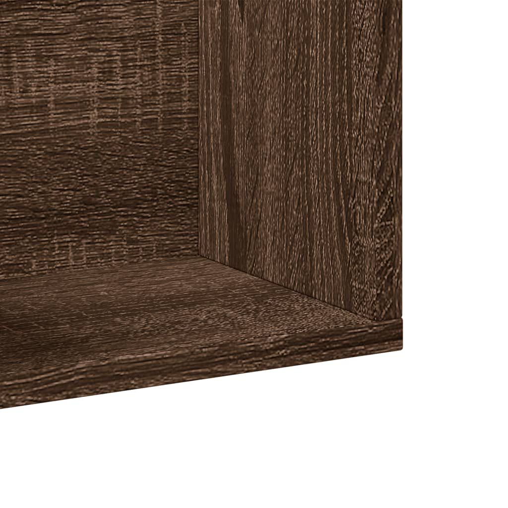 vidaXL Ντουλάπι Τοίχου Καφέ Δρυς 75x18x16,5 εκ. Επεξεργασμένο Ξύλο