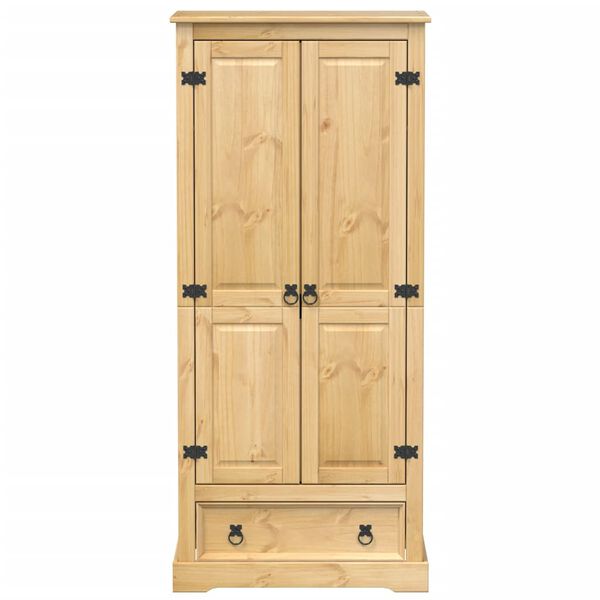vidaXL Ντουλάπα Corona 76x50x170 εκ. από Μασίφ Ξύλο Πεύκου