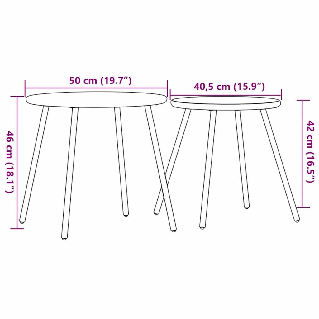vidaXL Σέτ φαγητού για κήπο 5 pcs Μαύρο Ατσάλι