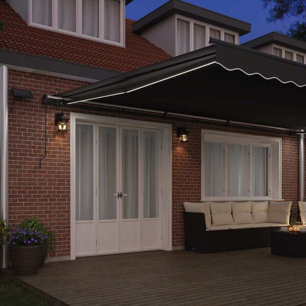 vidaXL Αντιανεμικό με Ανθρακί 6 x 3,5 μ Μέταλλο