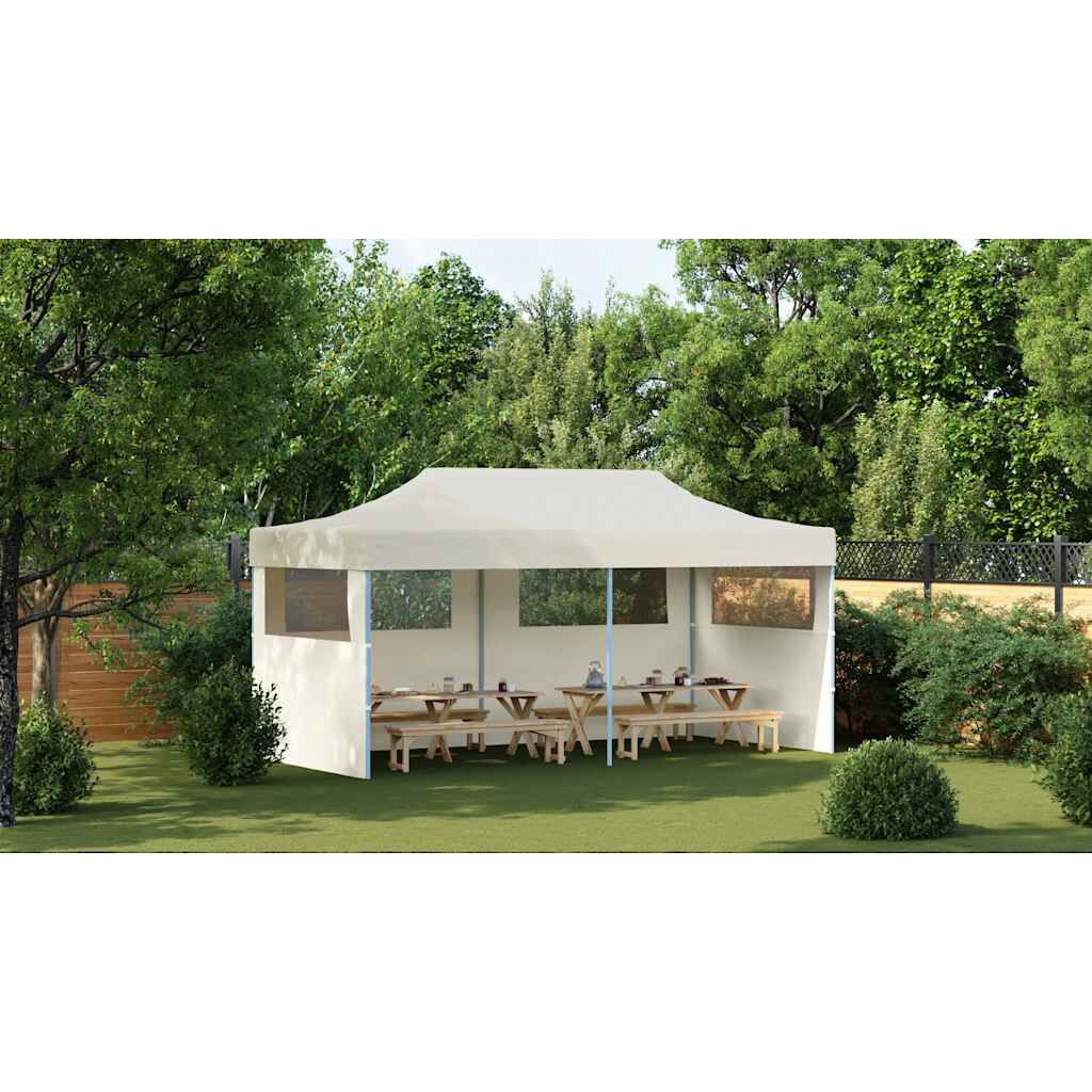 vidaXL Τέντα Εκδηλώσεων Pop-up Πτυσσόμενη Κρεμ 3 x 6 μ.