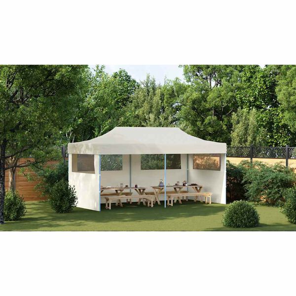vidaXL Τέντα Εκδηλώσεων Pop-up Πτυσσόμενη Κρεμ 3 x 6 μ.