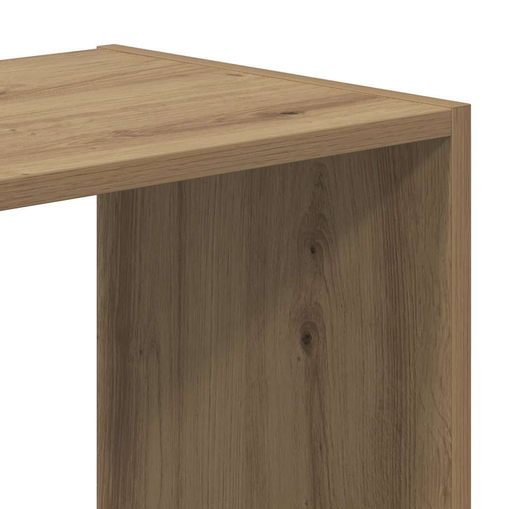 vidaXL Βιβλιοθήκη Αρτισιανή Δρυς 68,5x32x68,5 εκ. Επεξεργασμένο Ξύλο