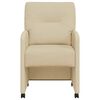 vidaXL Καρέκλες φαγητού με τροχούς 2 pcs Κρεμ 57 x 67 x 95 εκ ύφασμα