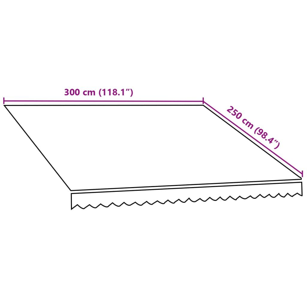 vidaXL Τεντόπανο Πορτοκαλί / Καφέ 300 x 250 εκ. από Καραβόπανο