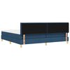 vidaXL Κρεβάτι box spring με στρώμα με στρώμα Μπλε 200 x 200 cm ύφασμα