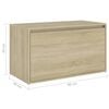 vidaXL Έπιπλο Χολ / Εισόδου Sonoma Δρυς 80 x 40 x 45 εκ. Επεξ. Ξύλο