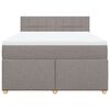 vidaXL &Kappa;&rho;&epsilon;&beta;ά&tau;&iota; Boxspring &mu;&epsilon; &Sigma;&tau;&rho;ώ&mu;&alpha; Taupe 140x200 &epsilon;&kappa;. &Upsilon;&phi;&alpha;&sigma;&mu;ά&tau;&iota;&nu;&omicron;